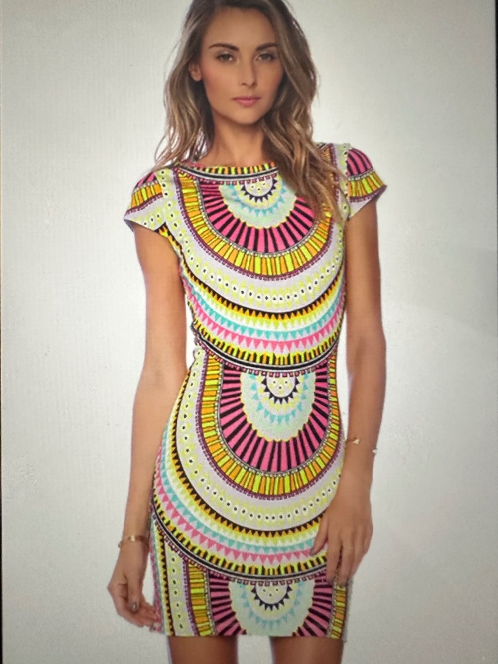 VINTAGE MARA HOFFMAN GEOMETRIC NEON DESIGN